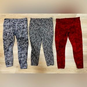 Athleta 2 elation & 1 salutation textured leggings